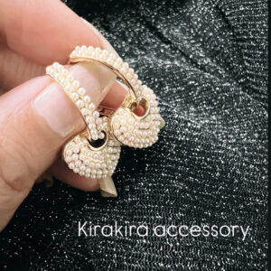 つぶつぶハートフープピアス