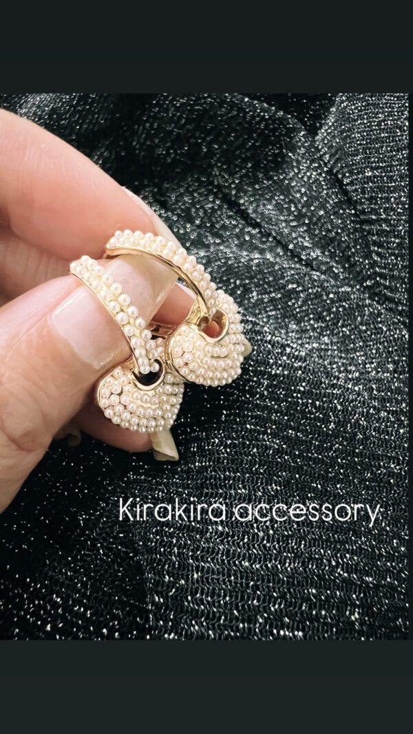 つぶつぶハートフープピアス